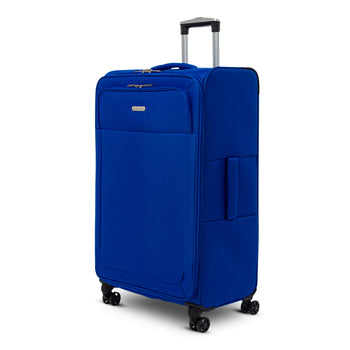 Trolley grande blu in tessuto Romeo Gigli, Valigie, SKU o911000336, Immagine 0